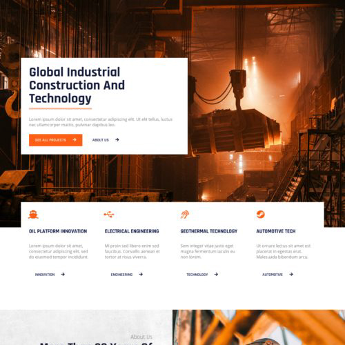 Webdesign for Construction & Industrial - home