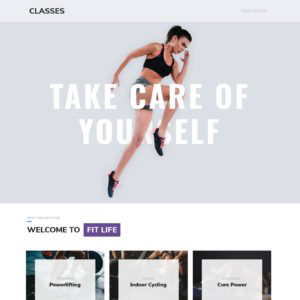 Webdesign for Lifestyle Gym - classes