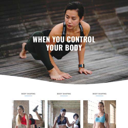 Webdesign for Lifestyle Gym - home-4