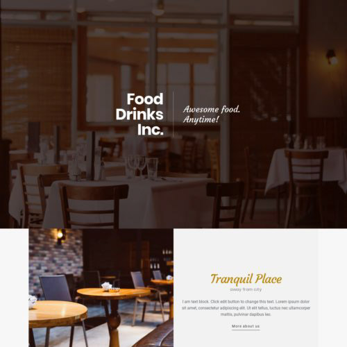 Webdesign for Modern Restaurant - home-restaurant